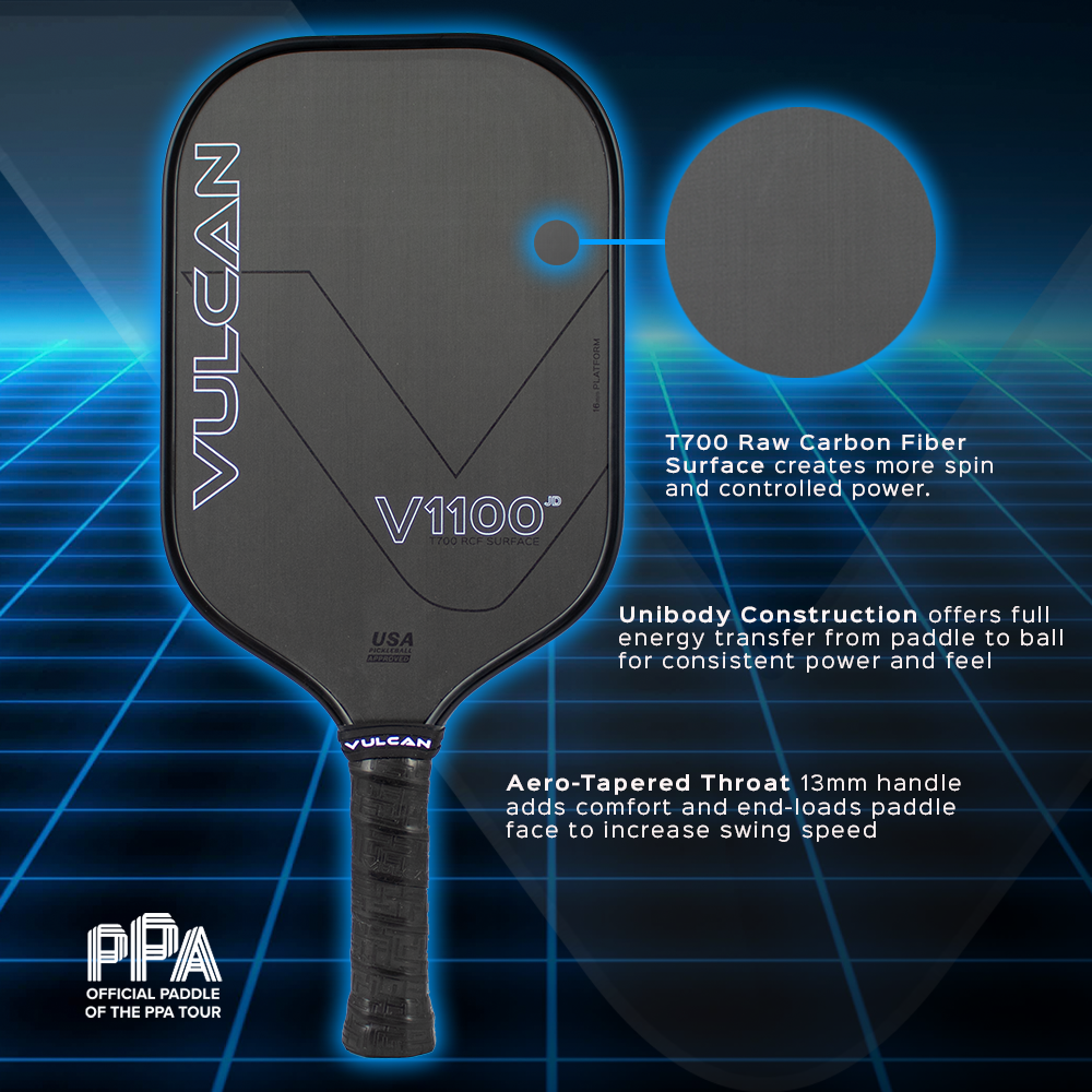 Vulcan Pickleball Paddle V1100JD T700 RCF