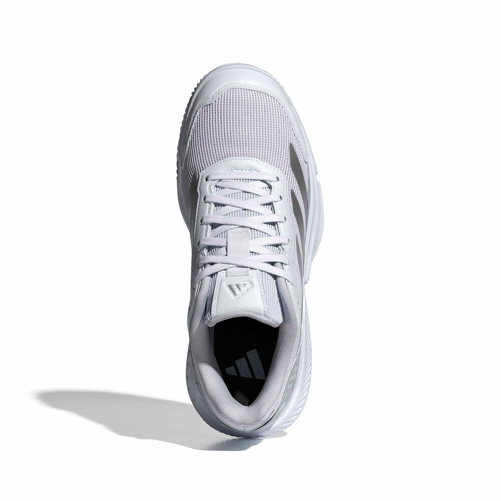 Adidas Courtquick Women Padel Shoes | White & Silver