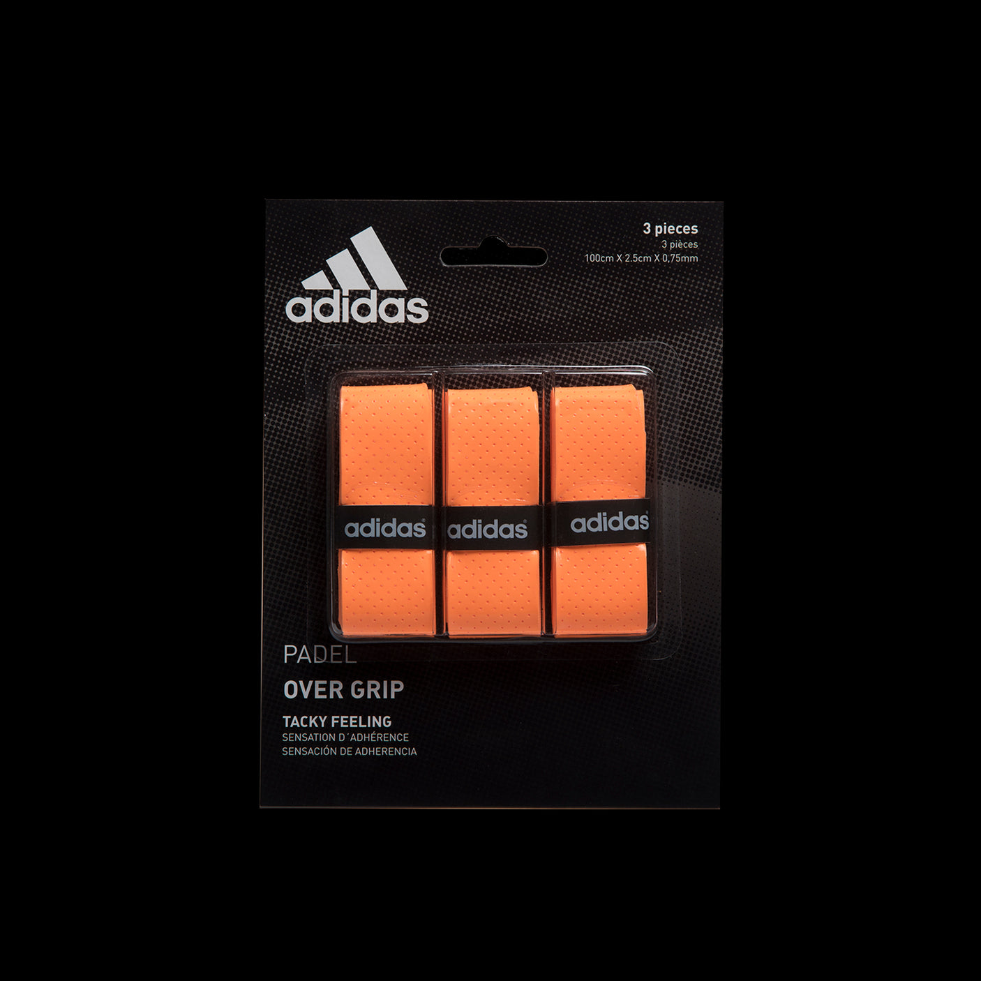 Adidas Overgrips Padel Tennis Pickleball Accessory Pack of 3 Units Orange