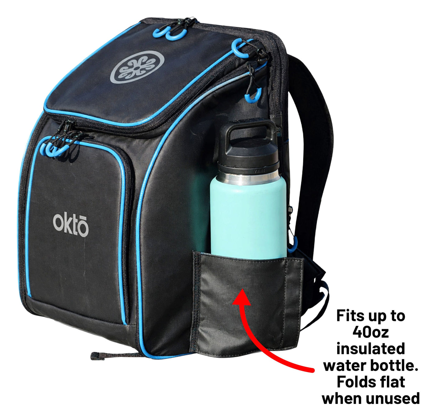 Mochila para deportes de remo Oktō Rec Lite | Negro y azul
