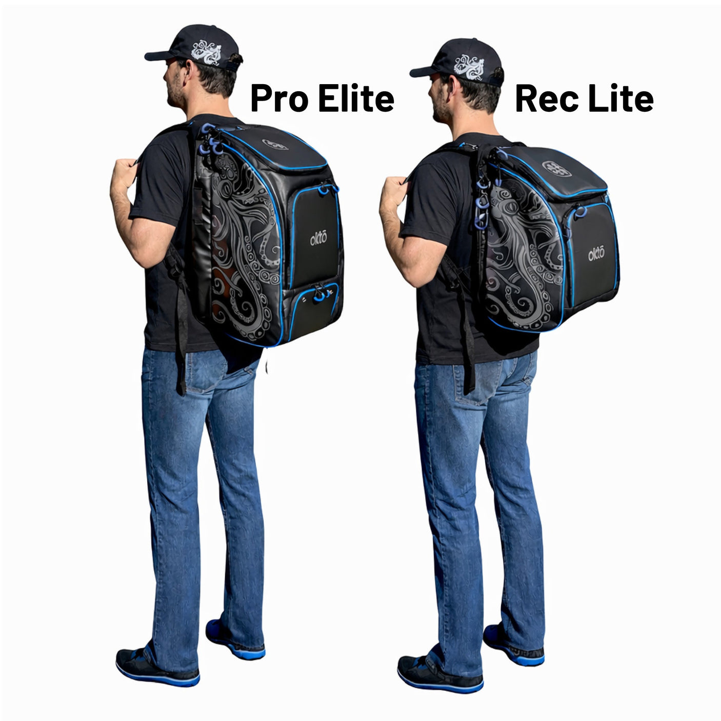 Mochila de remo Oktō Pro Elite | Negro y azul