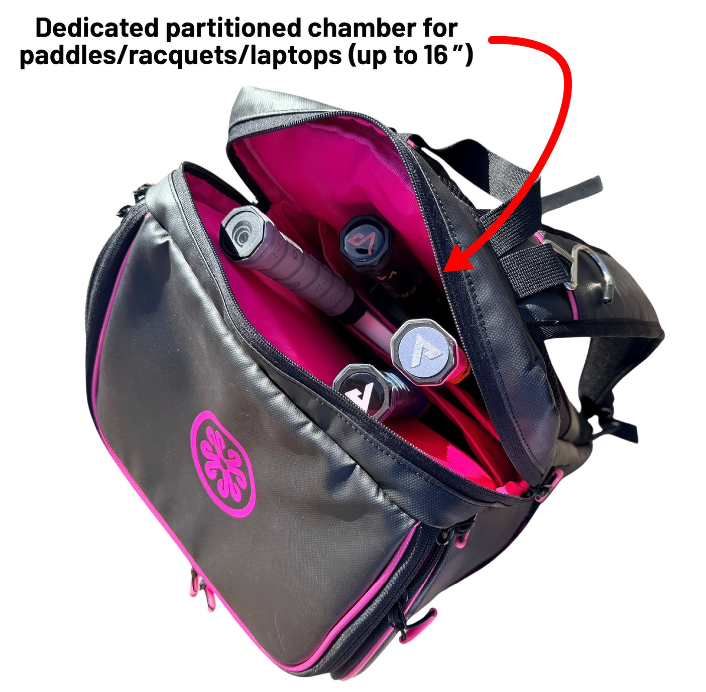 Oktō Pro Elite Paddle Sports Backpack | Black & Pink