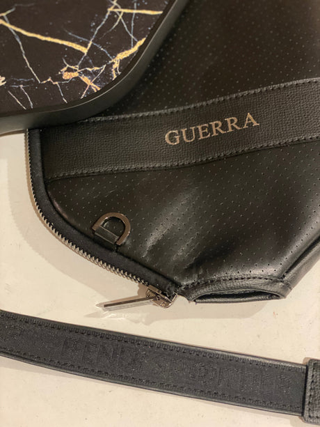 Fenix Sportier “The Addict” Leather Pickleball Bag - Black/Gunmetal