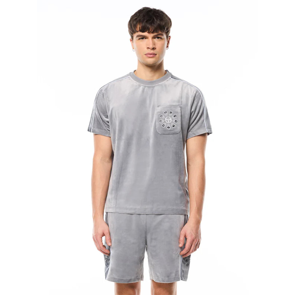 Sergio Tacchini Cresta Velour Pocket Shirt | Sleet