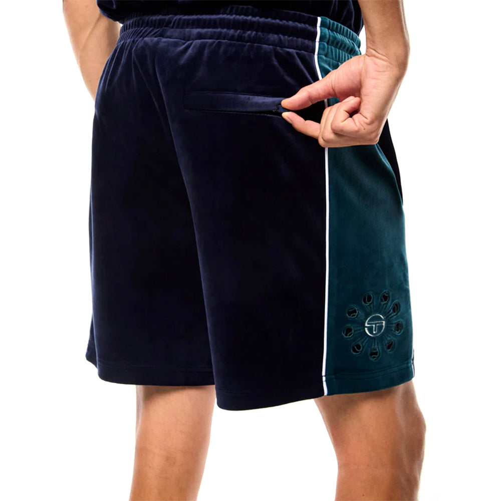 Sergio Tacchini Cresta Velour Short | Azul Marino