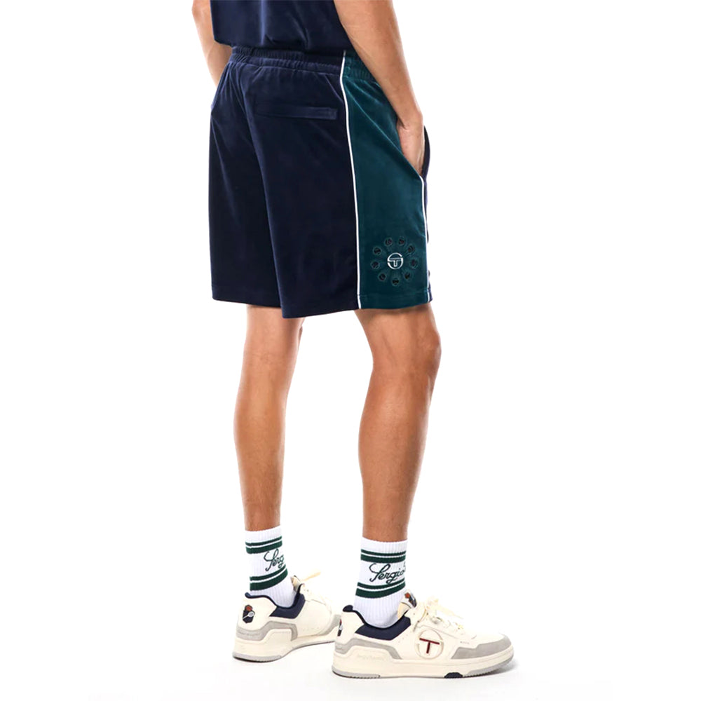 Sergio Tacchini Cresta Velour Short | Azul Marino