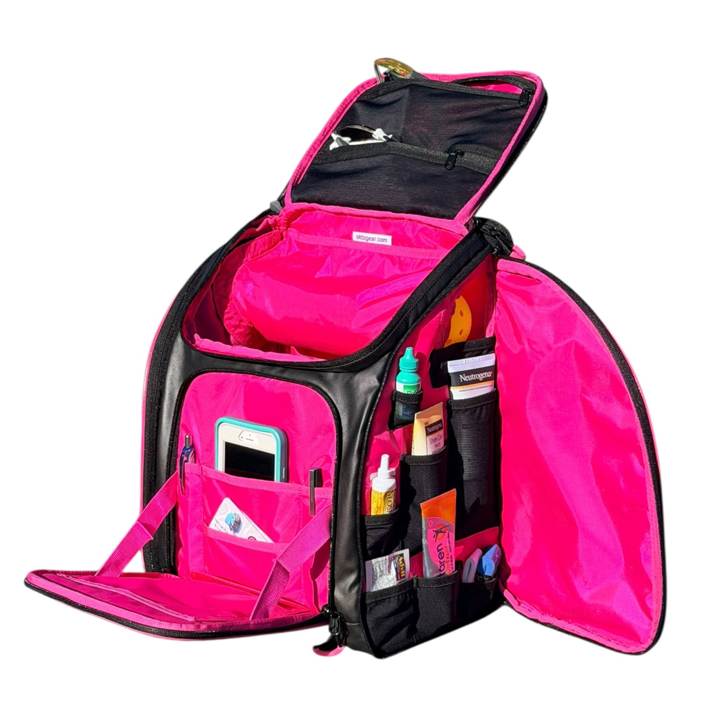 Mochila para deportes acuáticos Oktō Rec Lite | Negro y rosa
