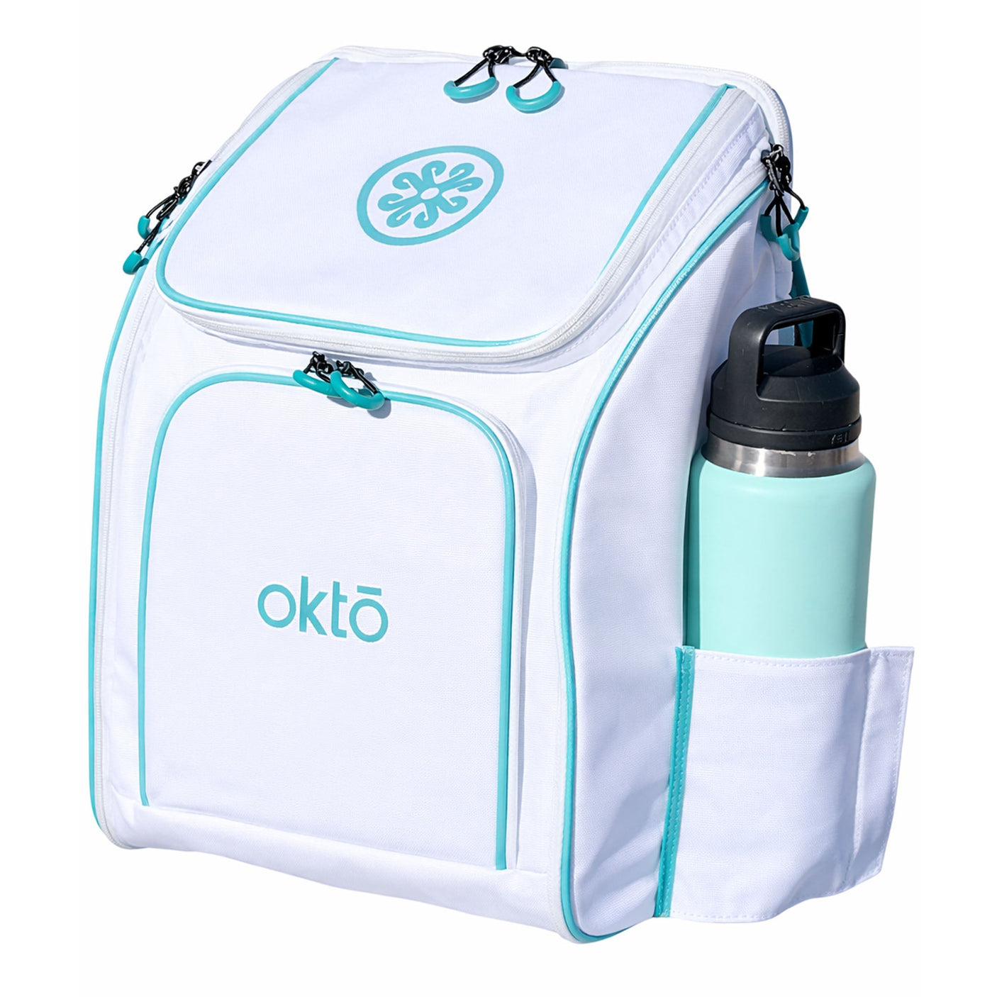 Mochila para deportes de remo Oktō Rec Lite | Blanco y turquesa