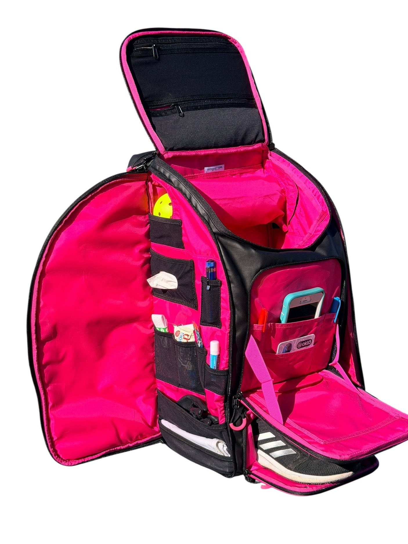 Oktō Pro Elite Paddle Sports Backpack | Black & Pink