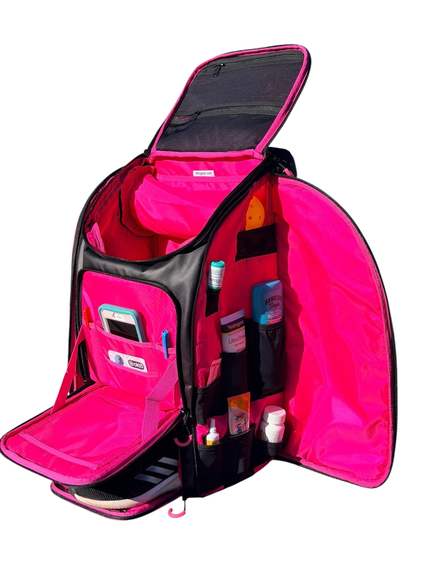 Oktō Pro Elite Paddle Sports Backpack | Black & Pink