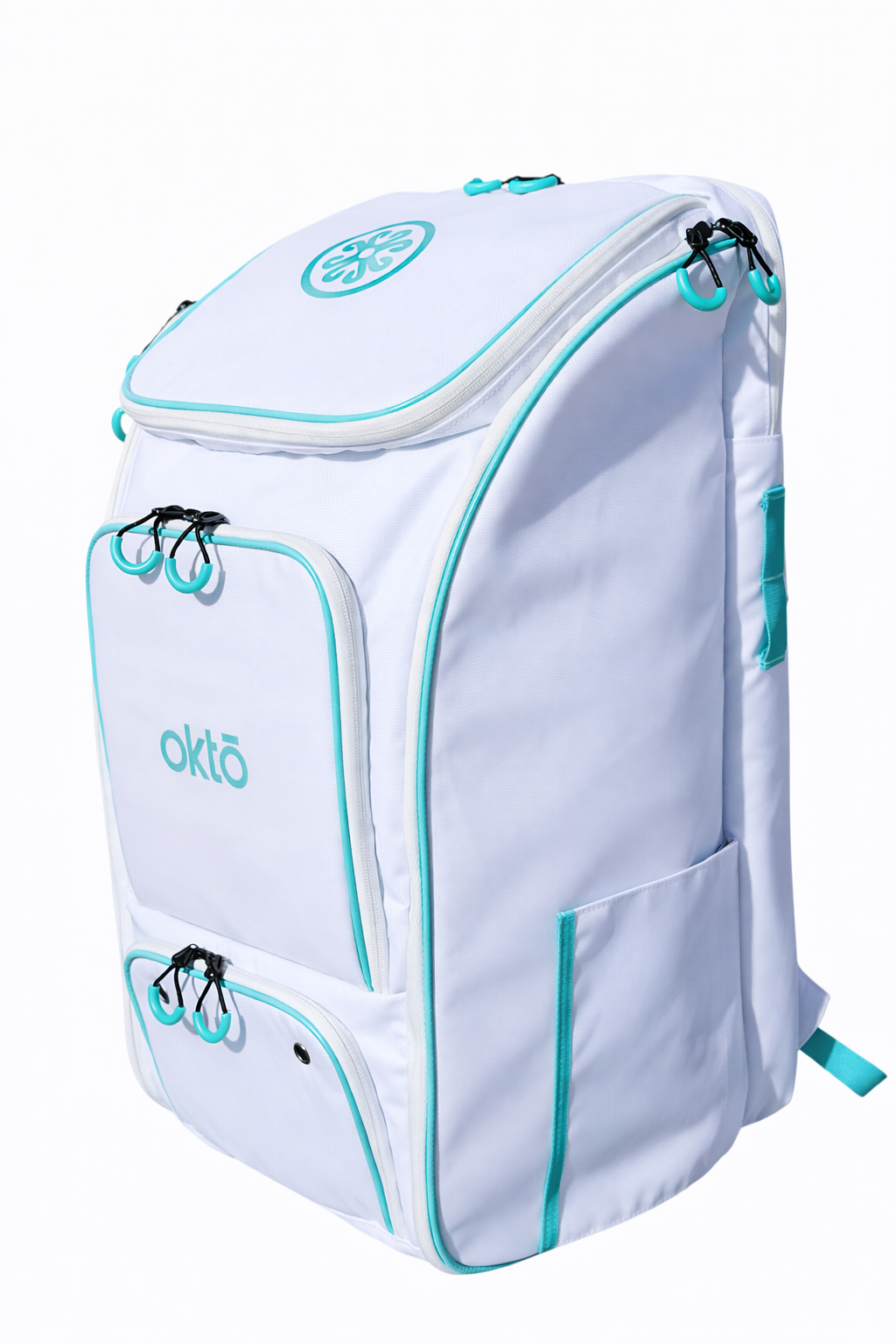 Mochila Oktō Pro Elite para deportes de remo | Blanco y cerceta