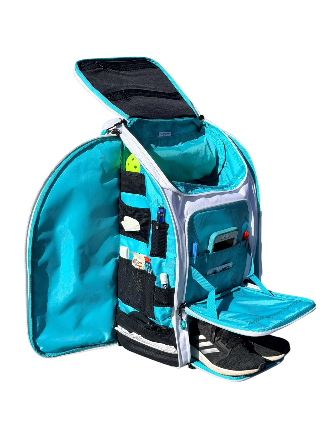 Mochila Oktō Pro Elite para deportes de remo | Blanco y cerceta