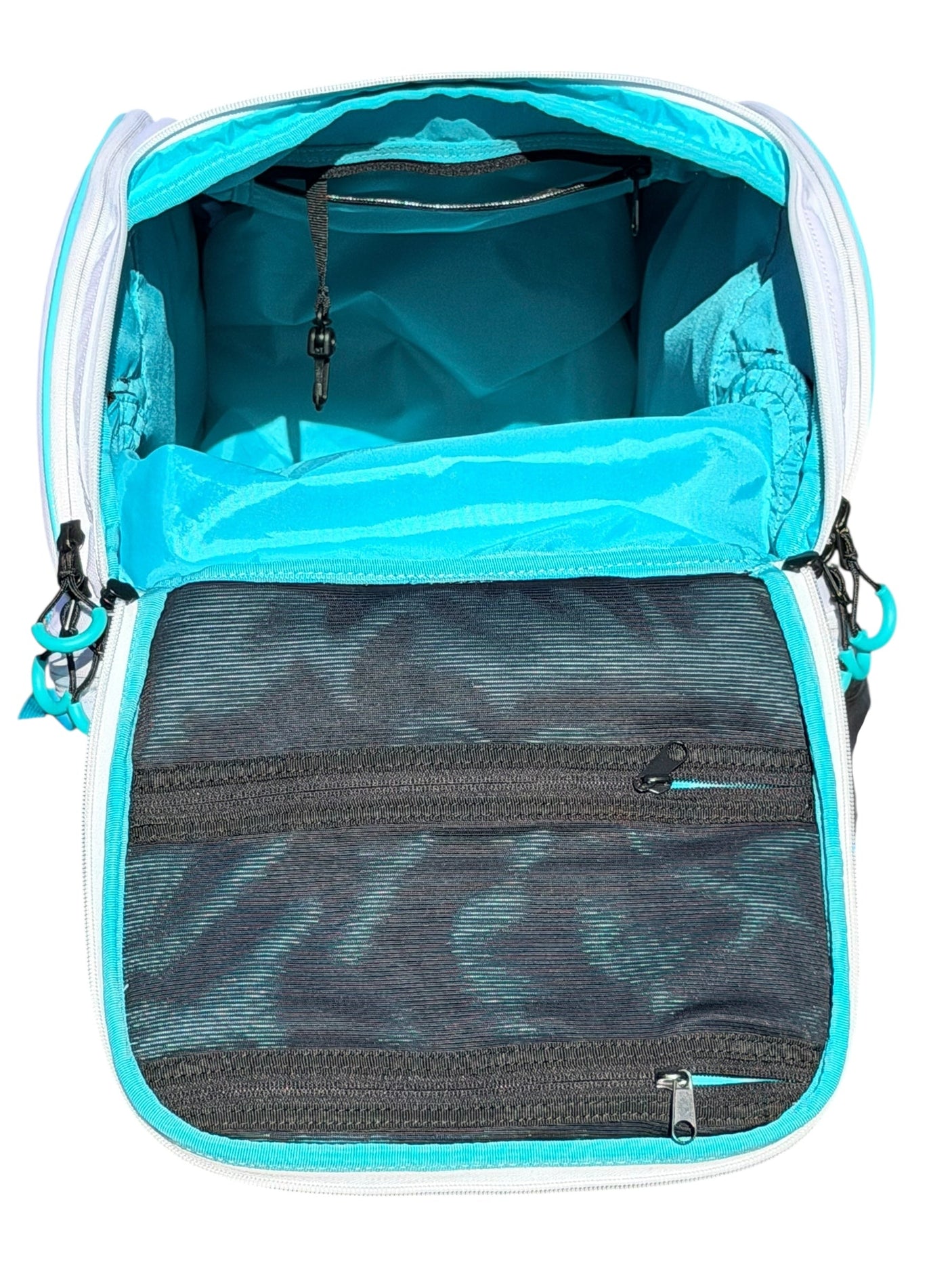 Mochila Oktō Pro Elite para deportes de remo | Blanco y cerceta