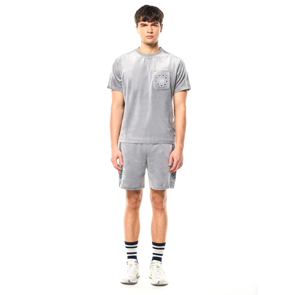 Sergio Tacchini Cresta Velour Pocket Shirt | Sleet