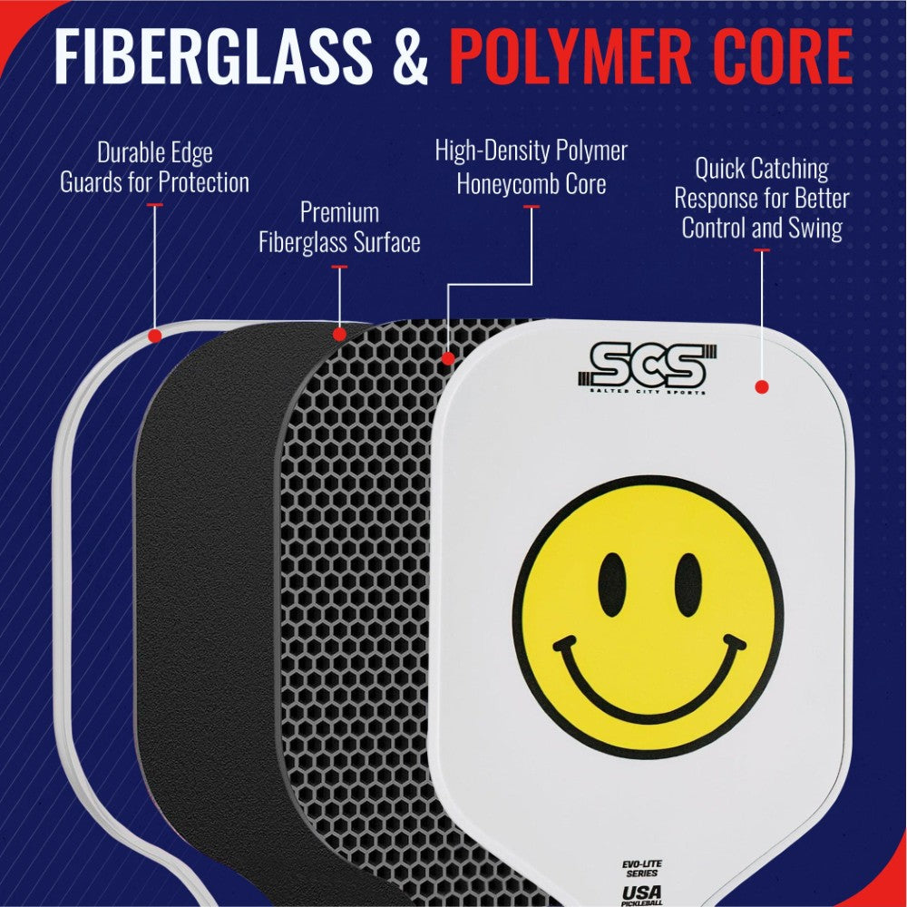 Salted City Sports Pickleball Paddle The Happy Paddle | Evo-Lite Series