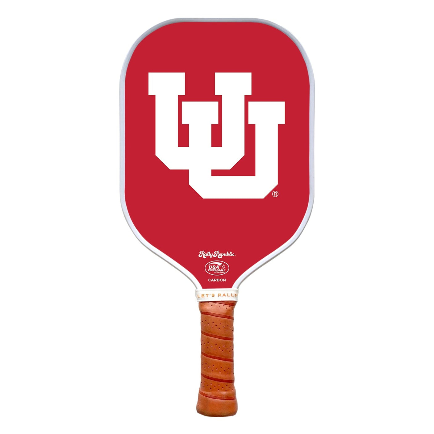 Rally Republic PIckleball Paddle - Utah Utes Red Interlocking U Mark