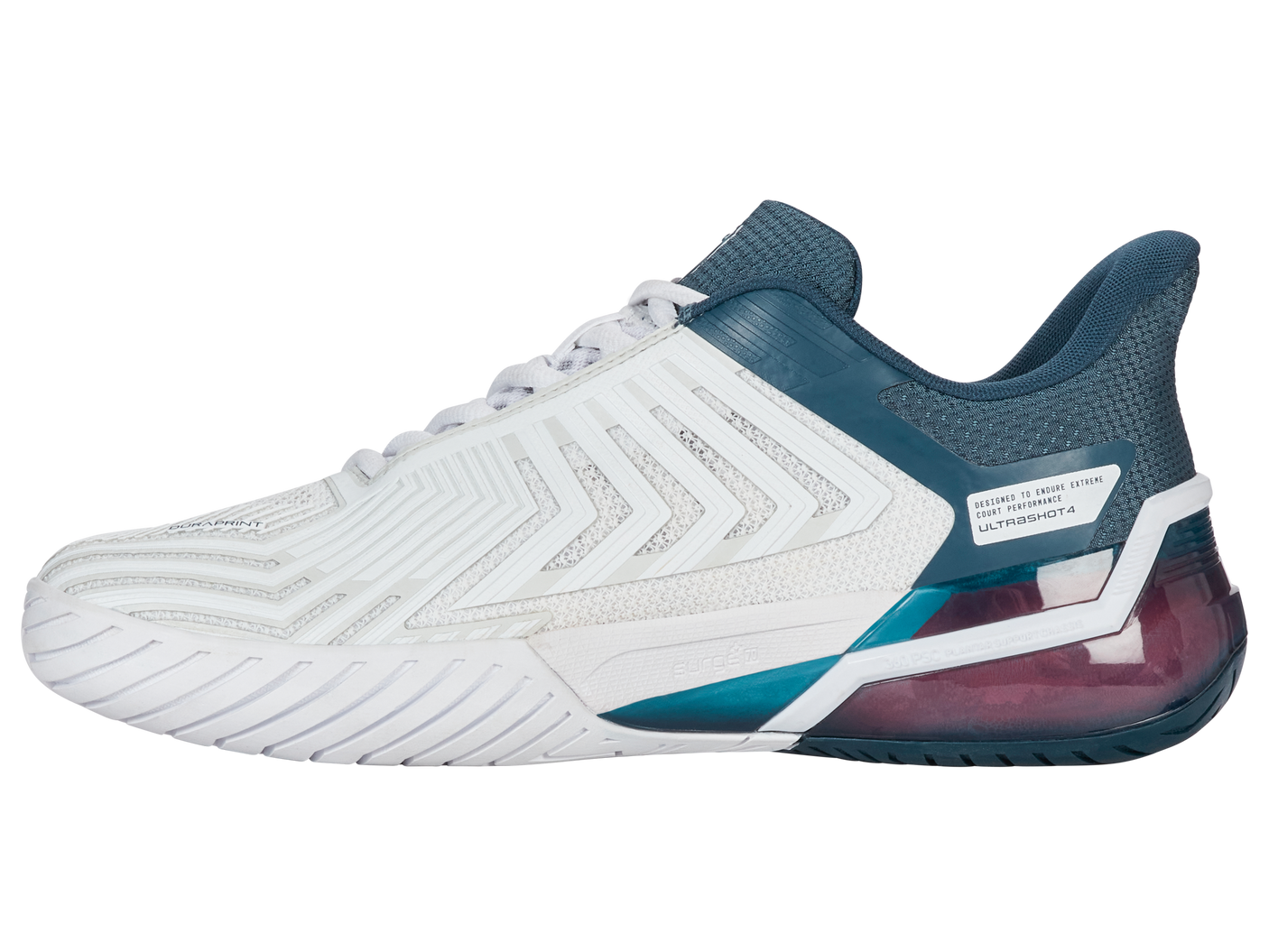 K-Swiss Men's Shoes Ultrashot 4 | White/Stargazer/Neon Blaze