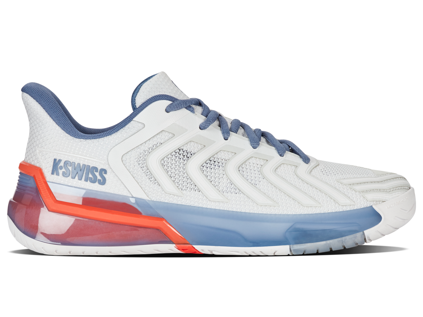 Zapatillas K-Swiss Ultrashot 4 para hombre | Blanco brillante/Infinito/Ibis escarlata