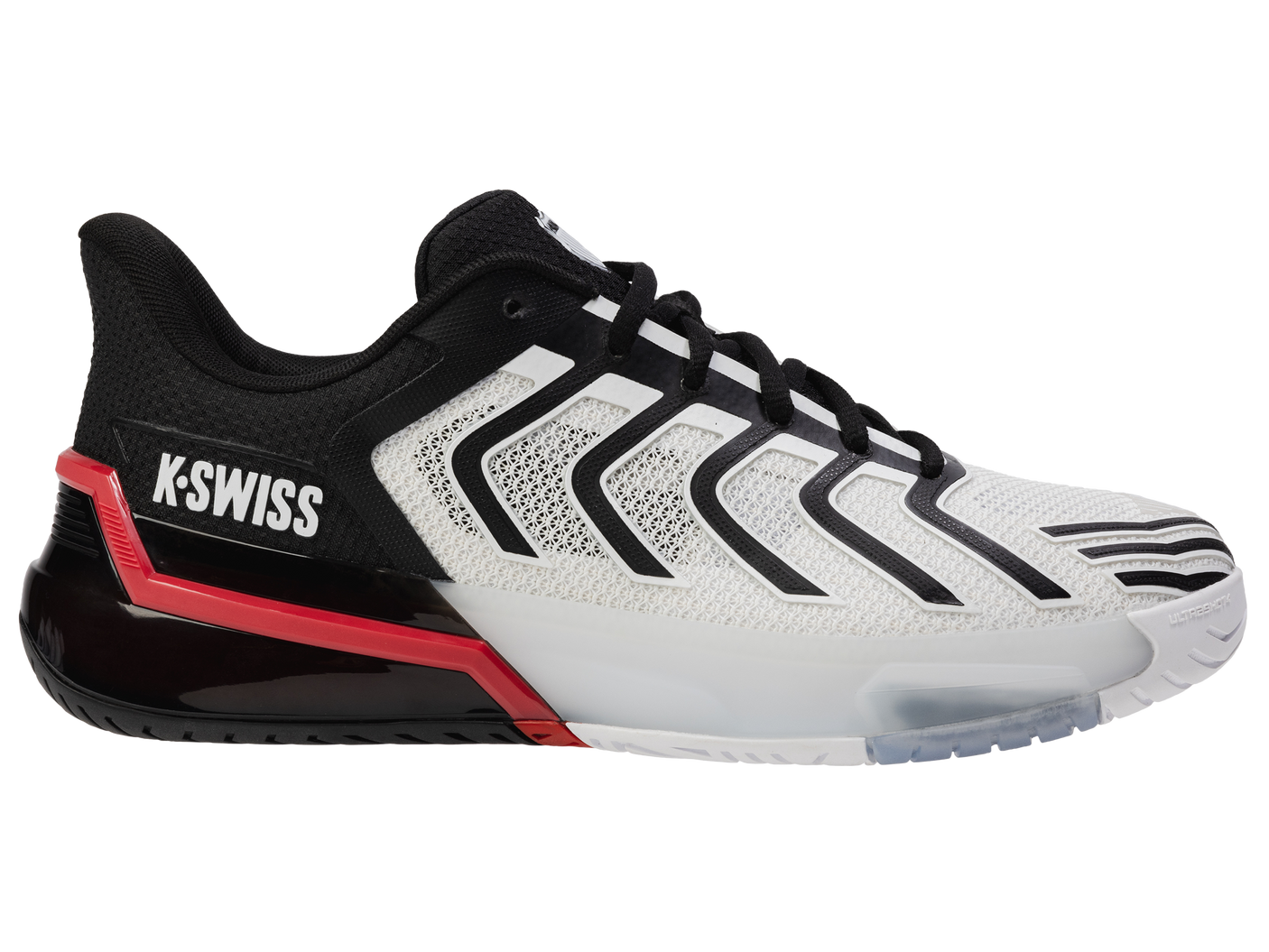 Zapatillas K-Swiss Ultrashot 4 para hombre | Blanco/Negro/Rojo Marte