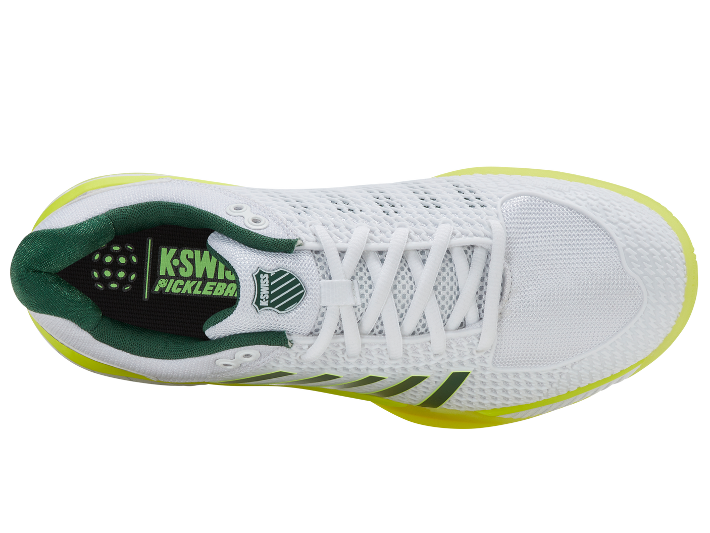 K-Swiss Men's Shoes Express Light Pickleball | White/Neon Lime/Eden