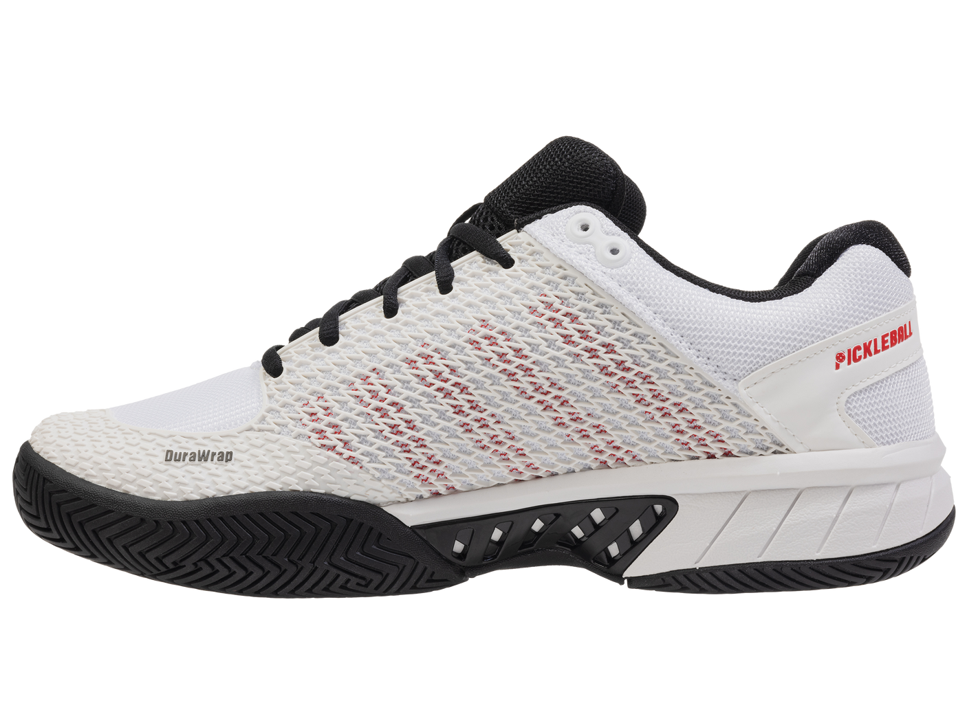 K-Swiss Men's Shoes Express Light Pickleball | White/Black/High Risk Red
