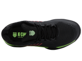 Zapatillas K-Swiss Hypercourt Express 2 para hombre | Negro/Verde neón suave/Lava neón