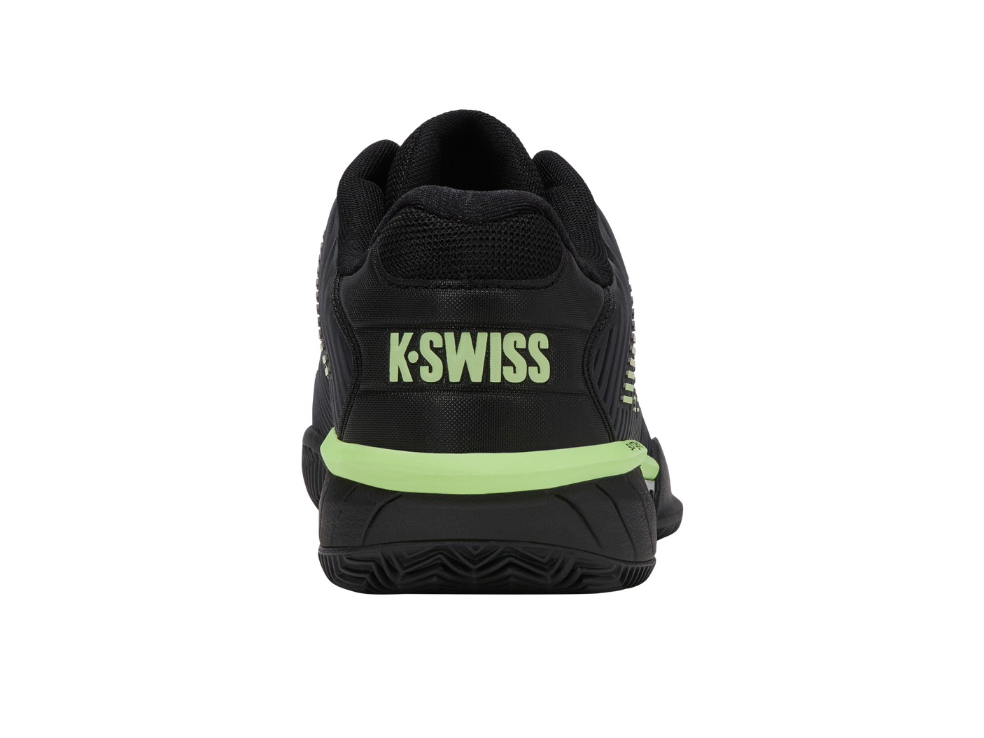 Zapatillas K-Swiss Hypercourt Express 2 Clay para hombre | Negro/Verde neón suave/Lava neón
