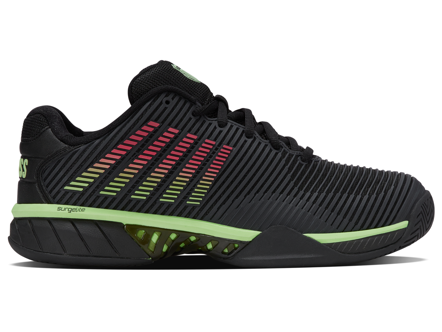 06806-034-W | HYPERCOURT EXPRESS 2-2E | BLACK/SOFT NEON GREEN/NEON LAVA