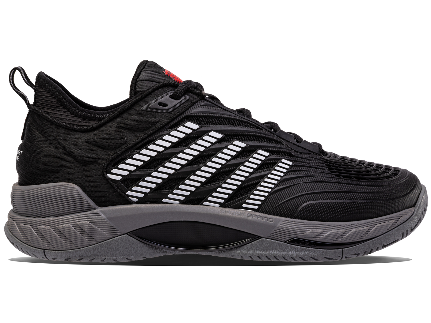 Zapatillas K-Swiss Hypercourt Supreme 2 para hombre | Negro/Gris acero/Rojo fuego