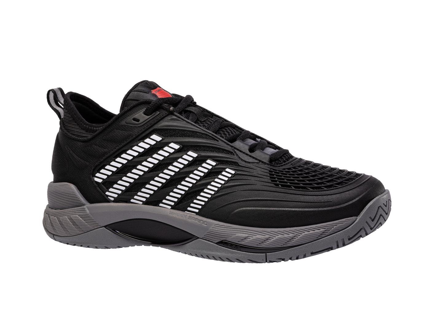 Zapatillas K-Swiss Hypercourt Supreme 2 para hombre | Negro/Gris acero/Rojo fuego
