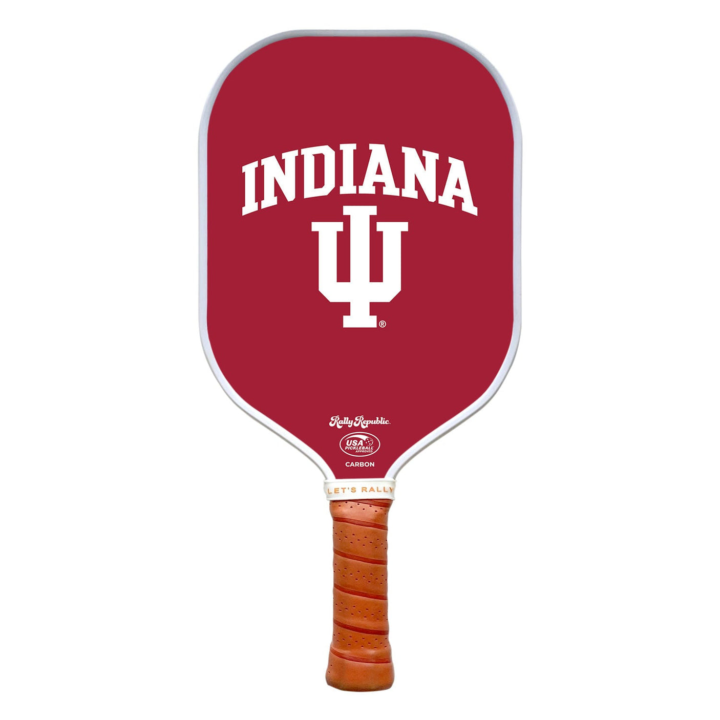 Rally Republic PIckleball Paddle - Indiana Hoosiers Crimson Interlocking UI Indiana Athletic Mark