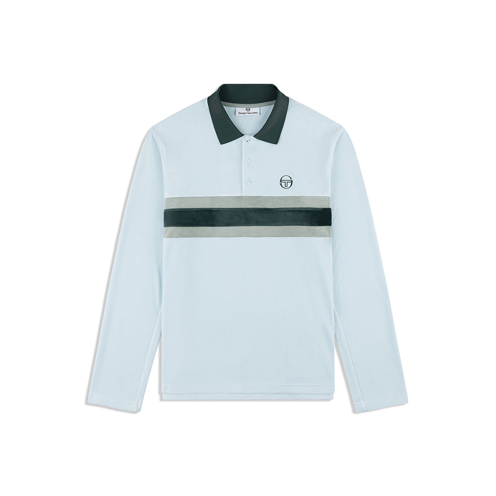 Sergio Tacchini Banda Velour Polo - Baby Blue