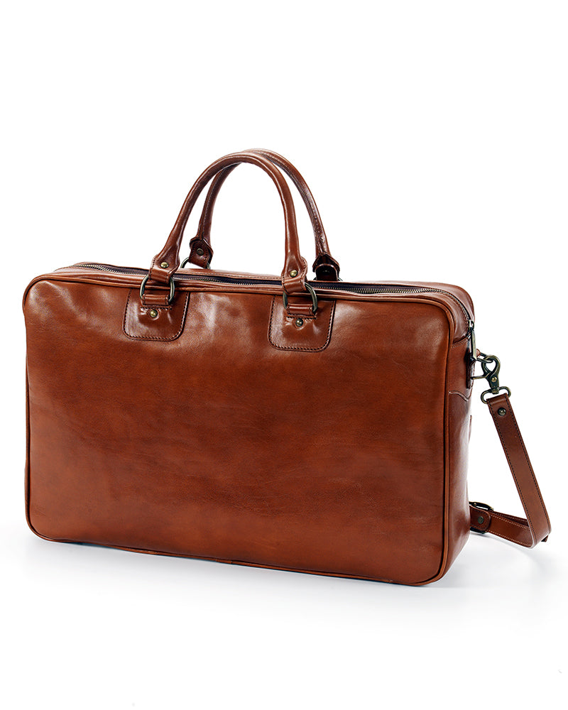 Cork Padel Vintage Leather Handbag Camel