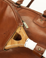 Cork Padel Vintage Leather Handbag Camel