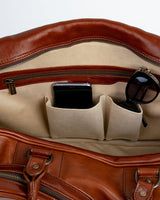 Cork Padel Vintage Leather Handbag Camel