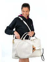 Cork Padel Vintage Leather Handbag White