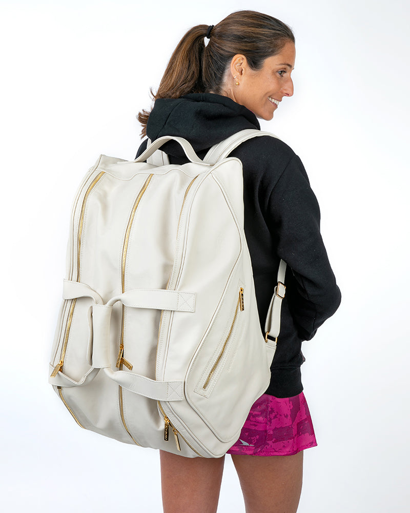 Cork Padel Leather Thermobag White