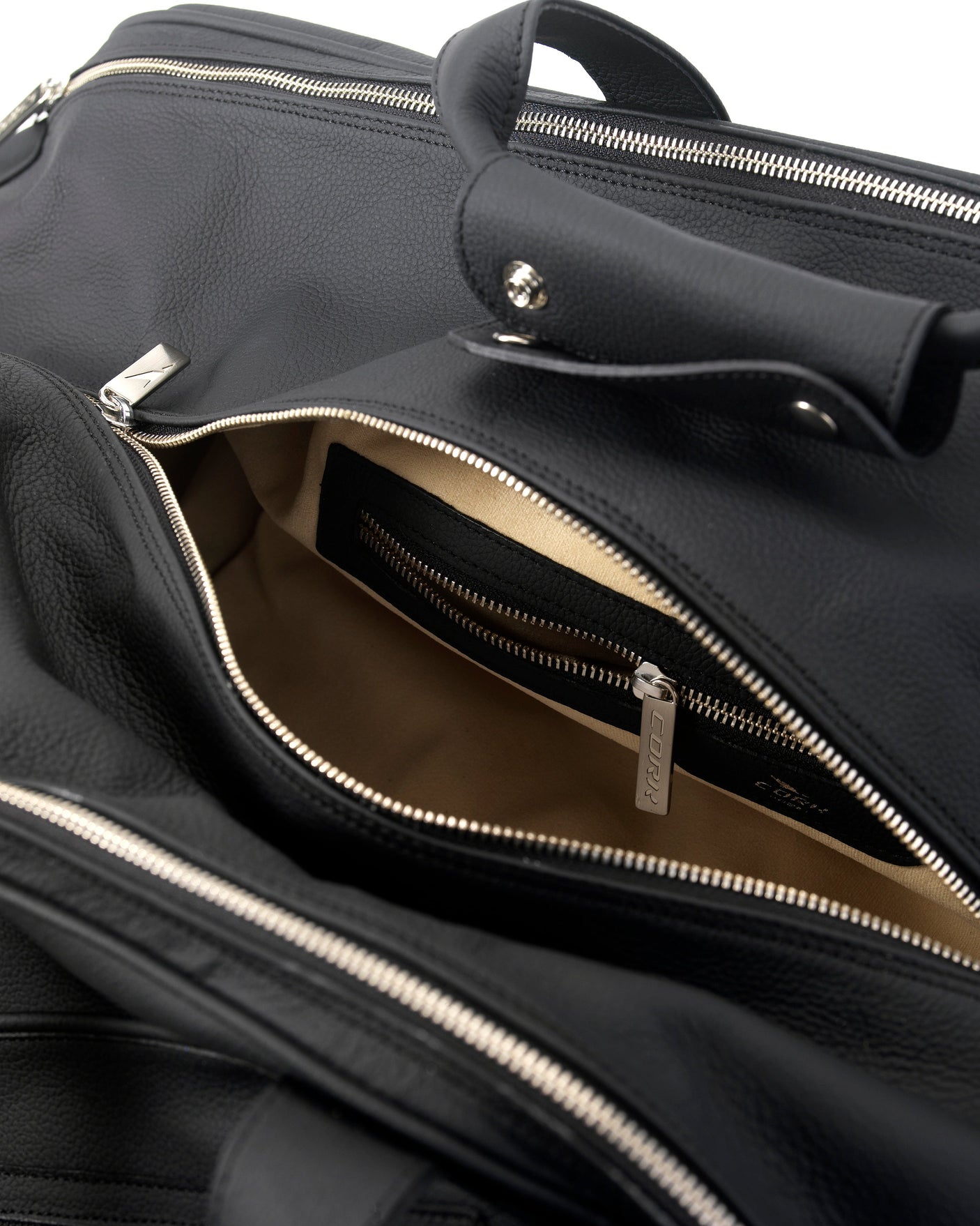 Cork Padel Leather Thermobag Black/Silver