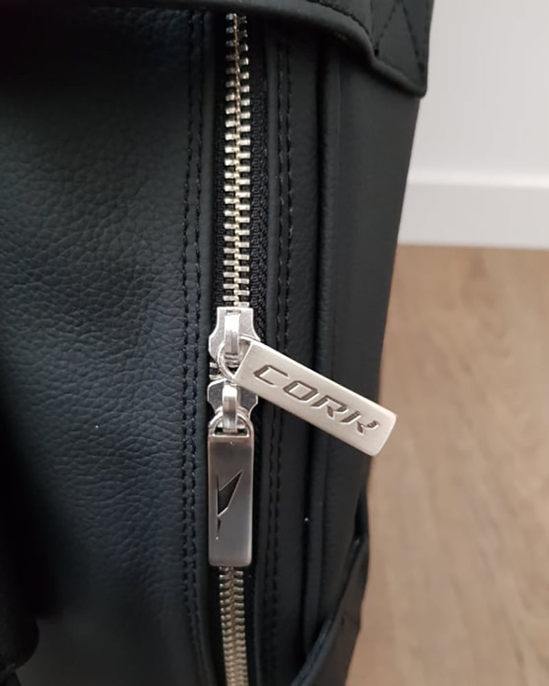 Cork Padel Leather Thermobag Black/Silver