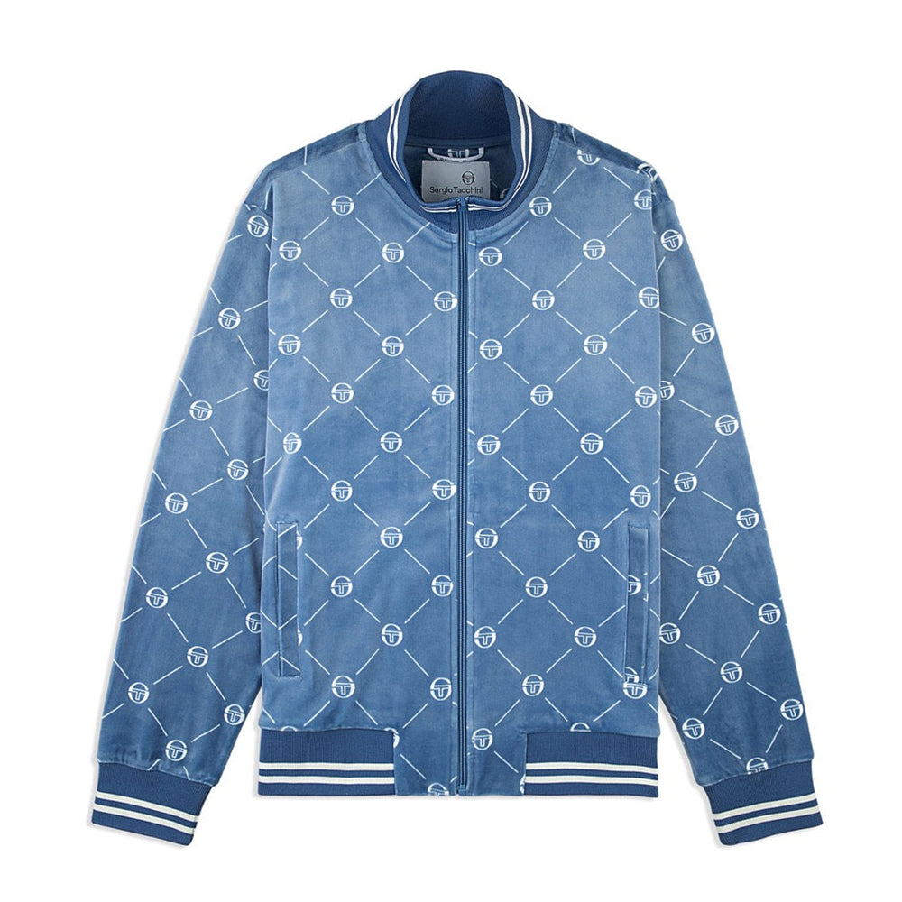 Sergio Tacchini Cosimo Velour Track Jacket - Faded Denim