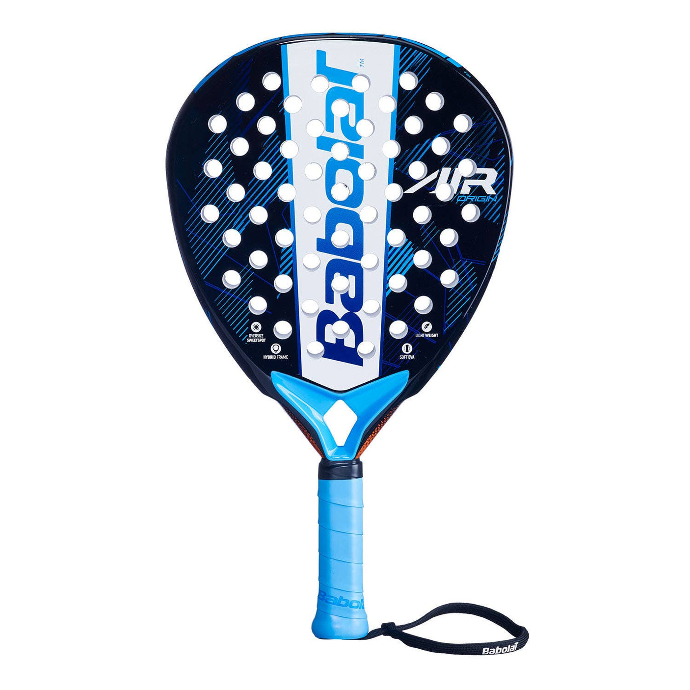 Babolat Air Origin pala de pádel front view with teardrop shape and visible branding