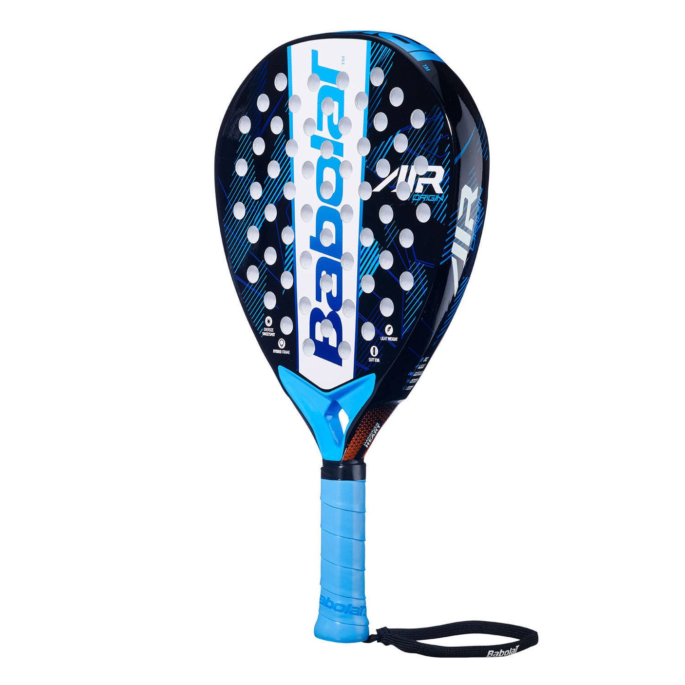 Babolat Air Origin perfil lateral destacando el grosor del marco y contorno del borde