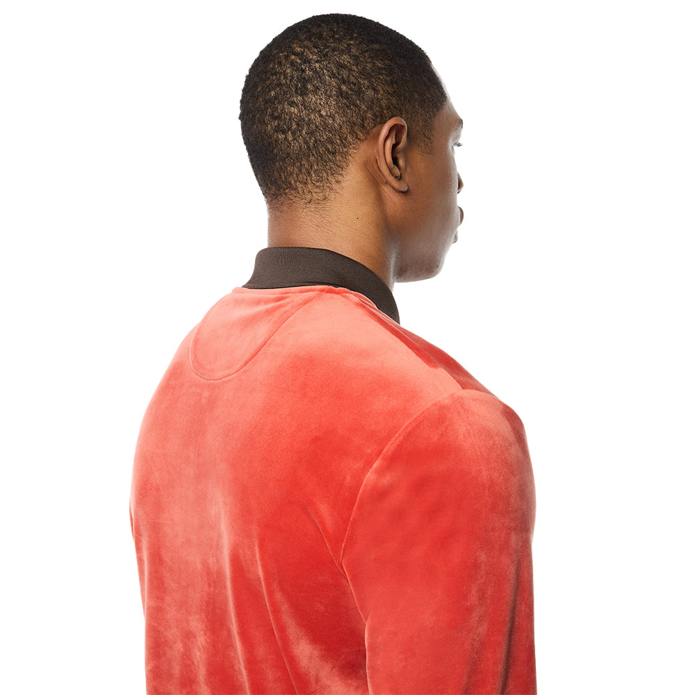 Sergio Tacchini Banda Velour Polo - Hot Sauce