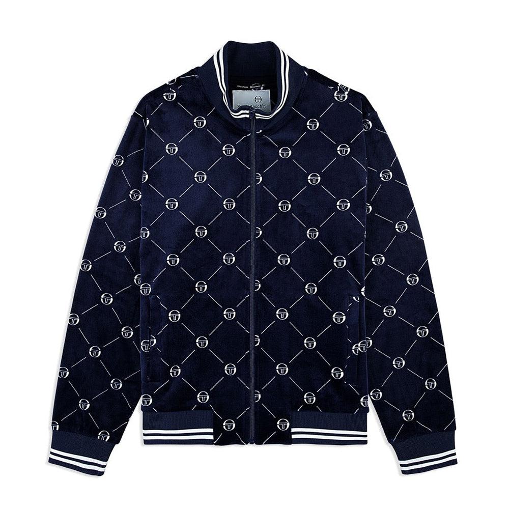 Sergio Tacchini Cosimo Velour Track Jacket - Maritime Blue