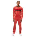 Sergio Tacchini Banda Velour Polo - Hot Sauce