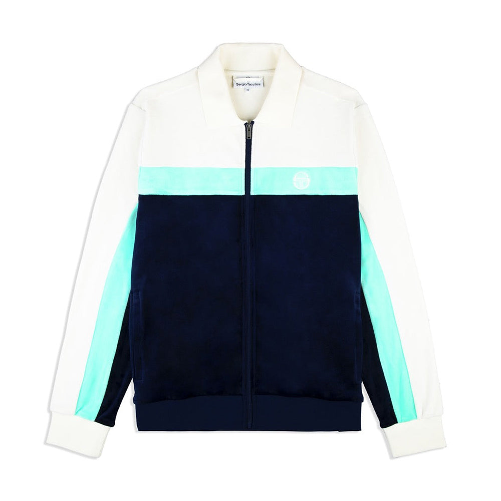Sergio Tacchini Lazaro Velour Track Jacket - Maritime Blue
