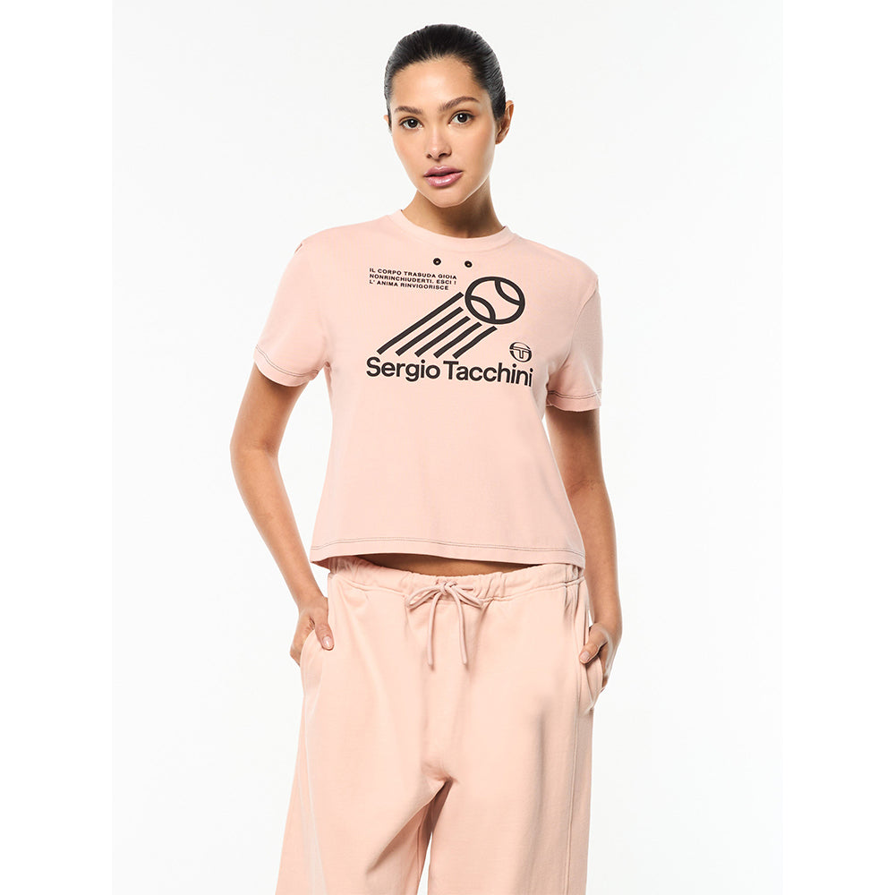 Sergio Tacchini Nera Boxy Tee - Evening Sand