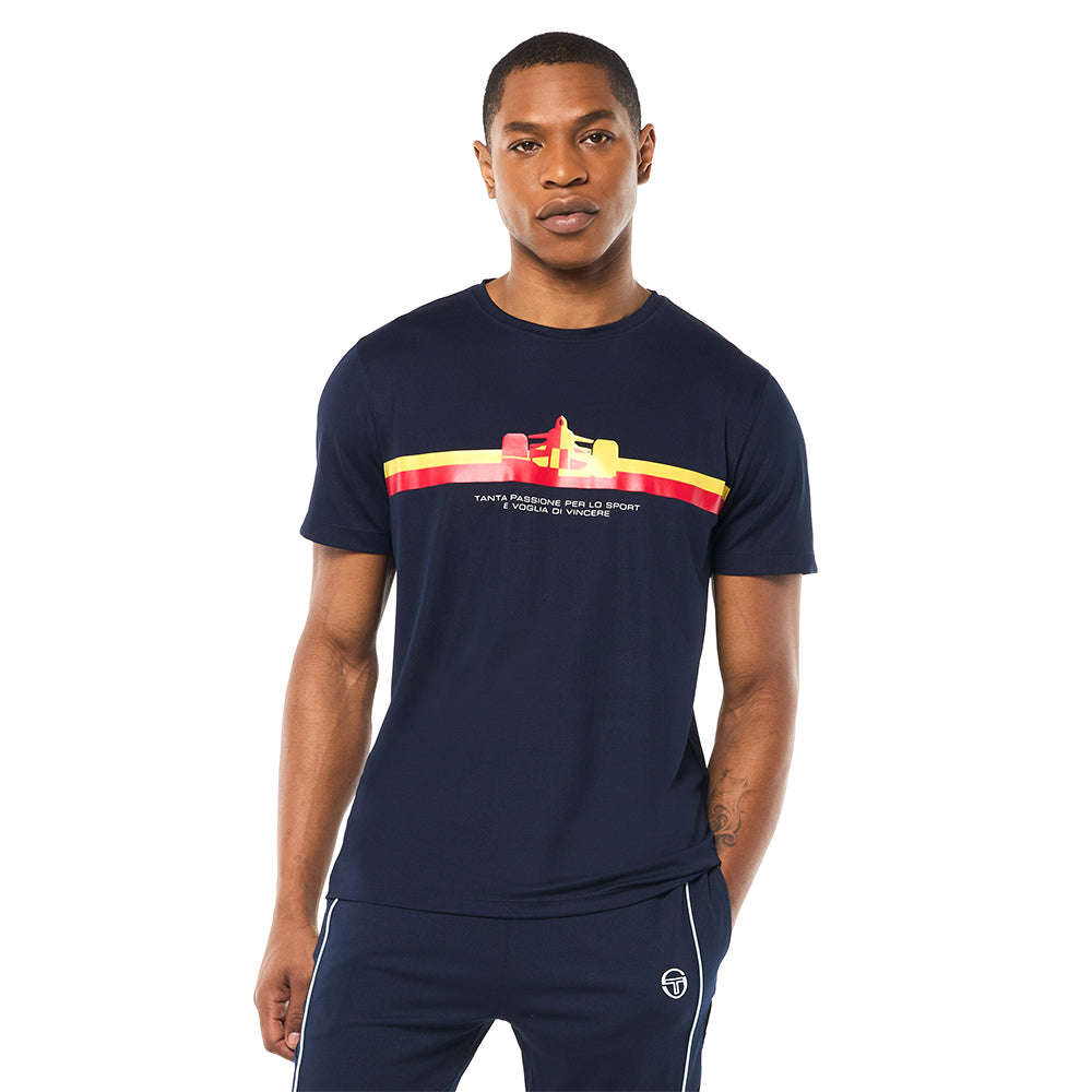 Sergio Tacchini Macchina T - Shirt - Maritime Blue-