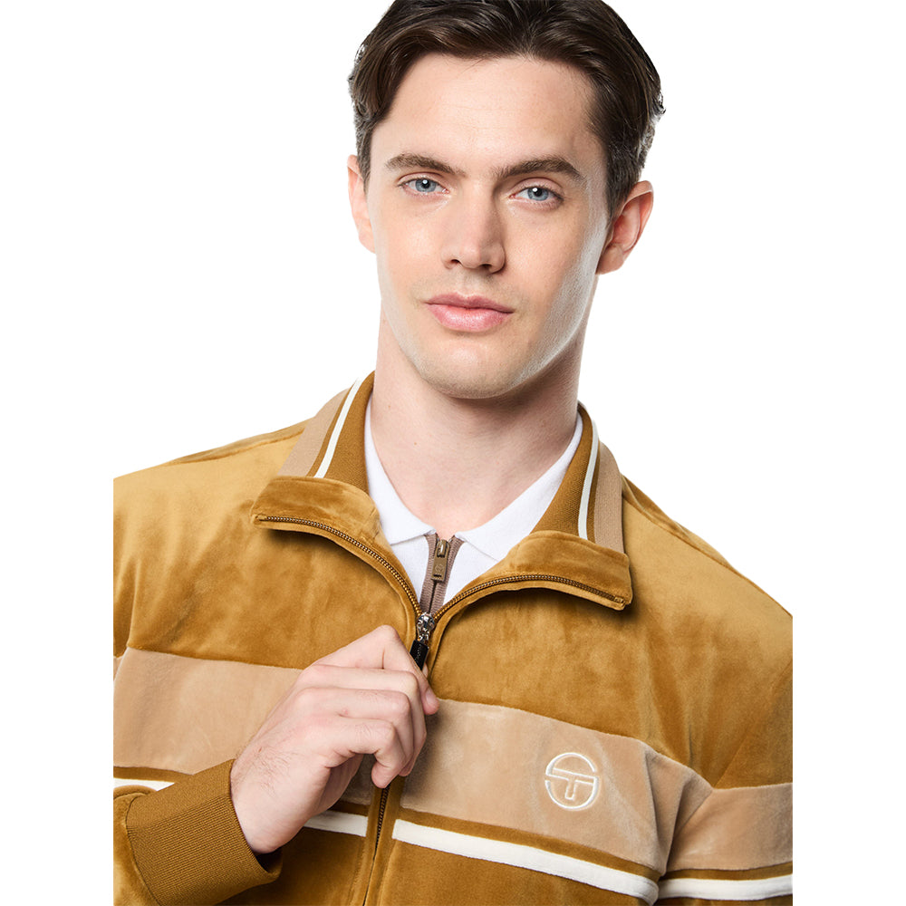 Sergio Tacchini Damarindo Velour Track Jacket - Bronze Brown