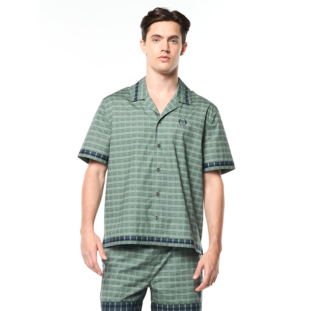 Sergio Tacchini Quadretto Cabana Shirt - Duck Green